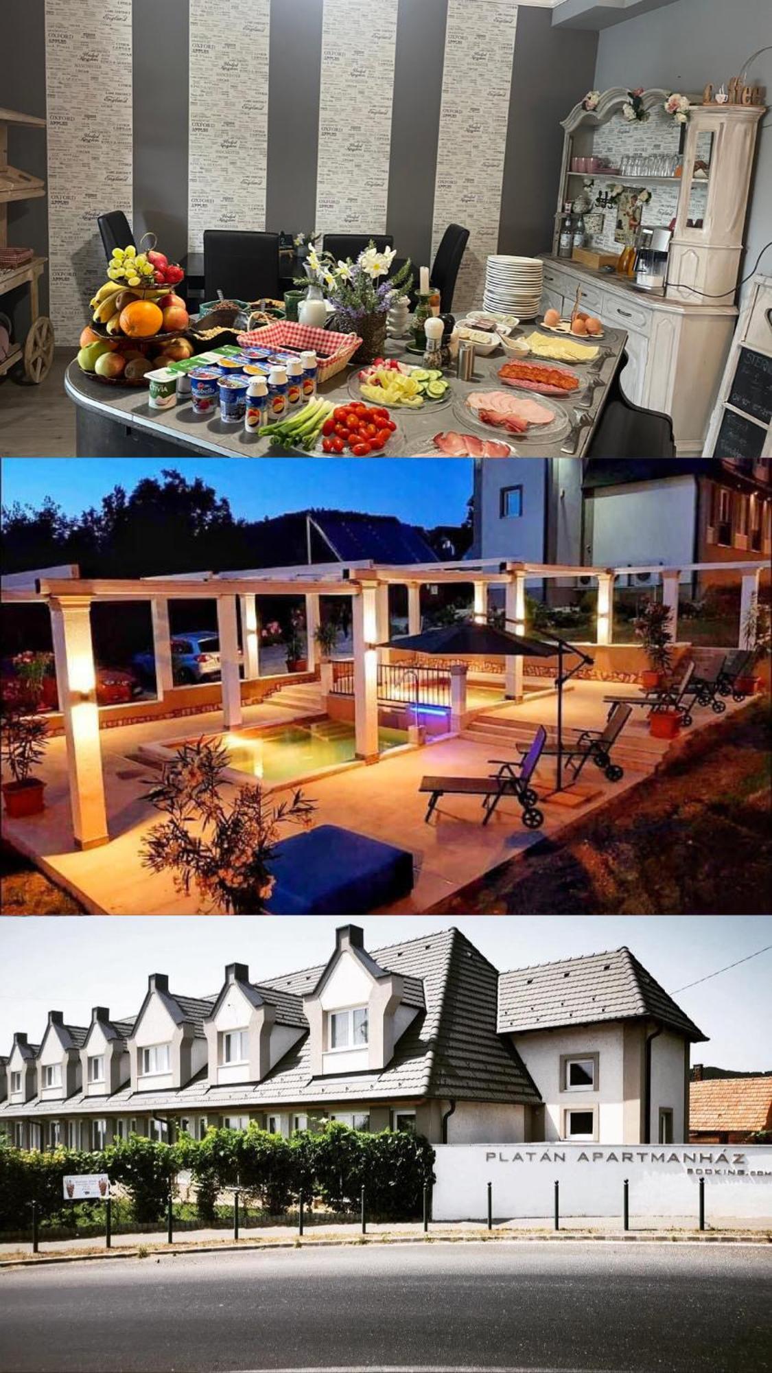Platán Apartmanház Balatongyörök Exterior foto